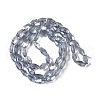 Electroplate Glass Beads Strands GLAA-Q101-03B-PL04-2