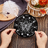 Gorgecraft Butterfly/Moon Phase Pattern Wooden Flat Round Pendulum Board AJEW-GF0006-87B-3