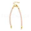 Brass Mesh Chain Link Bracelet Making DIY-B066-01G-02-1