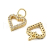Brass Micro Pave Cubic Zirconia Pendants KK-C092-24A-G-2