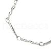 304 Stainless Steel Twisted Bar Link Chains Bracelet Making AJEW-JB01353-3
