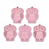 Painted Poplar Wood Pendants WOOD-N006-10-1