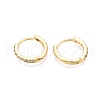 Ring Brass Micro Pave Cubic Zirconia Hoop Earrings for Women EJEW-N054-56G-2