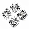 Tibetan Style Alloy Pendant Cabochon Settings TIBE-Q073-72AS-1