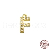 Real 18K Gold Plated 925 Sterling Silver Micro Pave Clear Cubic Zirconia Charms STER-P054-10G-F-1