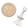 Angel Glass Pendant Decorations HJEW-JM02776-3