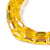 Electroplate Glass Beads Strands GLAA-Q101-02A-AB07-3