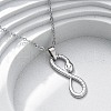 Infinity Snake 304 Stainless Steel Pendant Necklaces NJEW-M096-04P-1