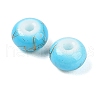 Opaque Spray Painted Glass Beads GLAA-G118-01C-2