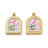 304 Stainless Steel Enamel  Pendants STAS-B084-08G-02-1