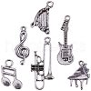 Sets of Musical Instruments Tibetan Style Alloy Pendants TIBEP-PH0004-17AS-4