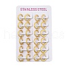 PVD Vacuum Plating 304 Stainless Steel Huggie Hoop Earrings for Women EJEW-F280-07K-G-4