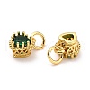 Brass Micro Pave Mixed Color Cubic Zirconia Pendants ZIRC-D120-02G-02-3