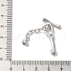 Brass Micro Pave Clear Cubic Zirconia Toggle Clasps KK-G503-03P-3