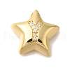 Rack Plating Brass Micro Pave Cubic Zirconia Pendants KK-I722-05G-Y-1
