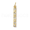 Brass Micro Pave Cubic Zirconia Pendants ZIRC-G160-49G-1