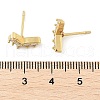 Brass Micro Pave Clear Cubic Zirconia Stud Earrings EJEW-R016-26G-06-5