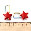 Star Brass Hoop Earrings EJEW-D314-01G-5