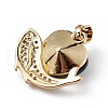 Real 18K Gold Plated Rack Plating Brass Micro Pave Cubic Zirconia Pendants KK-C015-28G-06-3