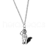 Fashionable Stainless Steel Astronaut Pendant Necklaces for Daily Wear YQ9634-1-2