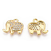Brass Micro Pave Cubic Zirconia Charms ZIRC-K082-034A-2