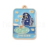 Tarot Alloy Enamel Pendants ENAM-A008-47KCG-02-1