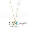 Alloy Aquamarine Rhinestone Constellation Pendant Necklaces for Women Men WG398AA-01-2