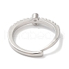 Rack Plating Brass Clear Cubic Zirconia Number 9 Adjustable Rings for Women RJEW-S407-09P-09-3