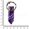 Dyed Natural Purple Banded Agate & Amethyst Sword Shape Big Pendants G-Q350-07L-3