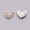 Alloy Heart Cabochons MRMJ-WH0078-12-1