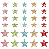 WADORN 30Pcs 10 Styles Star Hotfix Rhinestone DIY-WR0004-13-1