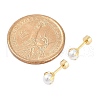 White Round Plastic Imitation Pearl Ear Fake Plugs EJEW-H105-20G-6