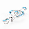 Musical Note Synthetic Turquoise Brooch Pin G-N333-001-RS-4