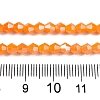Opaque Solid Color Electroplate Glass Beads Strands EGLA-A039-P4mm-A04-4