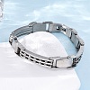 304 Stainless Steel Panther Chain Bracelets for Women Men BJEW-R018-03P-2