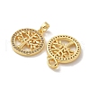 Brass Micro Pave Cubic Zirconia Pendents KK-R210-21G-02-2