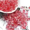 Spray Painted Glass Seed Beads SEED-A034-01D-1
