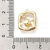 Brass Micro Pave Cubic Zirconia Pendants KK-H455-32G-3