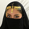 Luxury Elegant Brass Middle Eastern Ramadan Classic Coin Tassel Pendant Face Chain Hair Accessoris Jewelry for Women MX8477-3