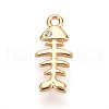 Brass Micro Pave Clear Cubic Zirconia Pendants KK-T075-09G-1