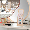 Bamboo Wood Jewelry Collection Necklace Display Stand ODIS-WH0005-06-6