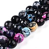 Dyed Natural Agate Beads Strands G-T141-01A-01-1