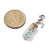 Natural Amazonite Chip inside Glass Wishing Bottle Pendant Decoration HJEW-JM03130-02-3