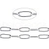 304 Stainless Steel Paperclip Chains CHS-F010-01B-P-02-1