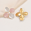 Alloy Imitation Pearl Flower Stud Earrings OJ1811-4