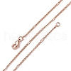 2mm Rack Plating Brass Curb Chain Necklaces for Women Men MAK-L044-24RG-4