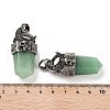 Natural Green Aventurine Faceted Sword Pendants G-Q163-01AS-01-3
