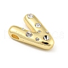 Brass Micro Pave Clear Cubic Zirconia Pendants KK-E093-04G-V-2