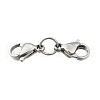 Tarnish Resistant 304 Stainless Steel Lobster Claw Clasps STAS-P001-40P-2