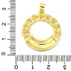 Rack Plating Brass Micro Pave Cubic Zirconia Pendants KK-M021-07G-01-3